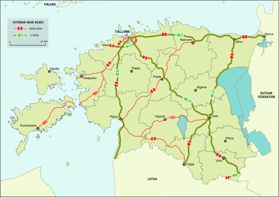 File:Main roads of Estonia.svg