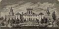 The Palace in Wilanów, an engraving by Michał Kluczewski, 1874