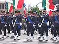 Italian Air Force officers in blue scarves.