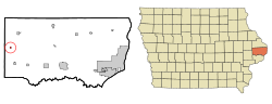 Location of Toronto, Iowa