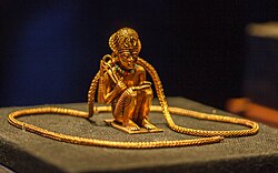 A golden figurine of Amenhotep III, Tutankhamun's grandfather