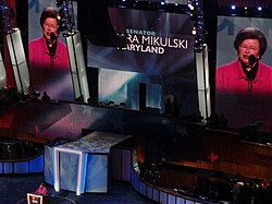 Senator Barbara Mikulski of Maryland