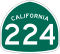 State Route 224 marker