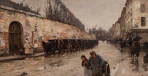 Une Averse—rue Bonaparte (1887)