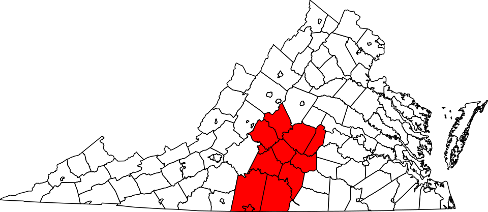 File:Map of VDOT District 3.svg