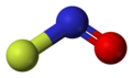 Ball and stick model of nitrosyl fluoride