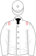 White, pink epaulettes, quartered cap