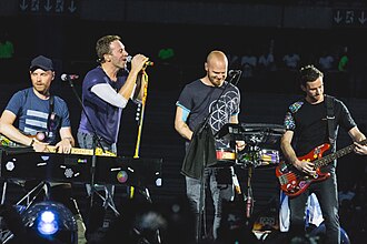 Coldplay on A Head Full of Dreams Tour, one of their three that achieved the most-attended tour of the year