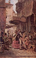 Italienische Strassensänger, Carl Spitzweg, c. 1855