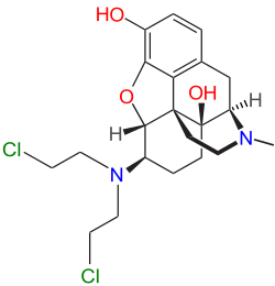 Chemical structure of chloroxymorphamine.