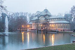 Foggy winter evening