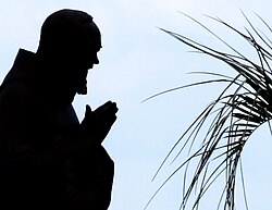 Sculpture of Padre Pio, Taormina, Sicily, Italy