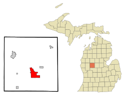 Location within Mecosta County