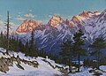 Winter evening atmosphere Mittenwald (1935)
