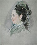 Édouard Manet: Femme au Chapeau à Brides, 1881, today Baltimore Museum of Art
