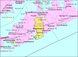 U.S. Census map of Bridgehampton