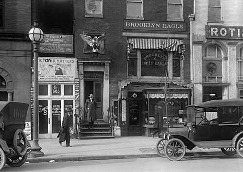 Bureau office of the Brooklyn Eagle, by Harris & Ewing (edited by Durova)