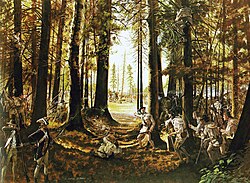 Continental Army riflemen skirmishing with enemy troops at Saratoga
