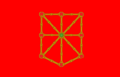 Flag of Navarre without crown or shield, used frequently by the Ezker abertzalea, among other groups.
