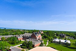 Aerial view of the campus