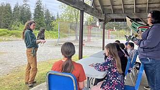 Outreach event by a staff member of the center.