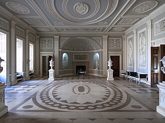 The Hall, Osterley Park, London, by Robert Adam, 1767