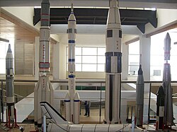 Rocket models displayed inside before its renewal on 2012