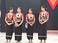 Performers getting ready to do the Hojagiri, a dance of the Reang community