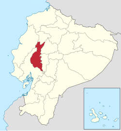 Location of Los Rios Province in Ecuador.