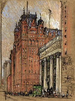 Waldorf Astoria New York, by Joseph Pennell (edited by Durova)