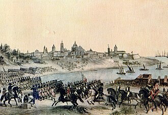 The siege of Buenos Aires during the British invasions of 1806.
