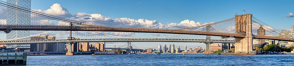 File:Brooklyn-Manhattan-Williamsburg-Bridges before Sunset 2021-06-15 19-18.jpg