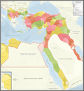 A map showing the administrative divisions of the Ottoman Empire in 1899, including the Mount Lebanon Mutasarrifate