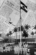 Raising of the flag of the German colonial office in Mulinuʻu on 1 March 1900