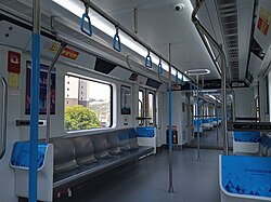 Train interior of Jiangtiao Line