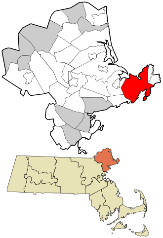 Location in Essex County and Massachusetts.