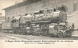 The four-cylinder 2,950 hp (2,200 kW) MÁV Class 601 was the strongest steam locomotive of pre WW1 Europe.