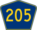 Highway 205 marker