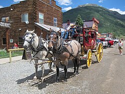 A stagecoach in Silverton