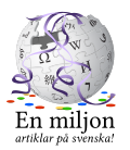 1 million articles on the Swedish Wikipedia (2013)