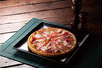Pizza with whale bacon