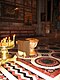 The omphalos and the North wall of the Catholicon, Church of the Holy Sepulchre.