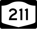New York State Route 211 marker