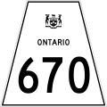 Highway 670 marker