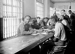 A literacy class for African-American prisoners in 1937