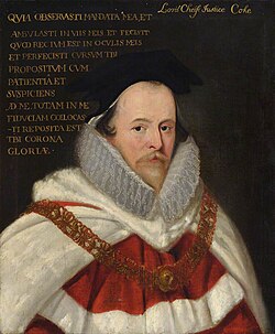 Image of Sir Edward Coke in judicial robes
