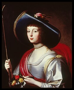 Portrait of a Lady of the Court as a Shepherdess, by Gerard van Honthorst and workshop, c. 1628.