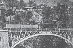 Zachlorou village in Achaia, with Bridge in the foreground.