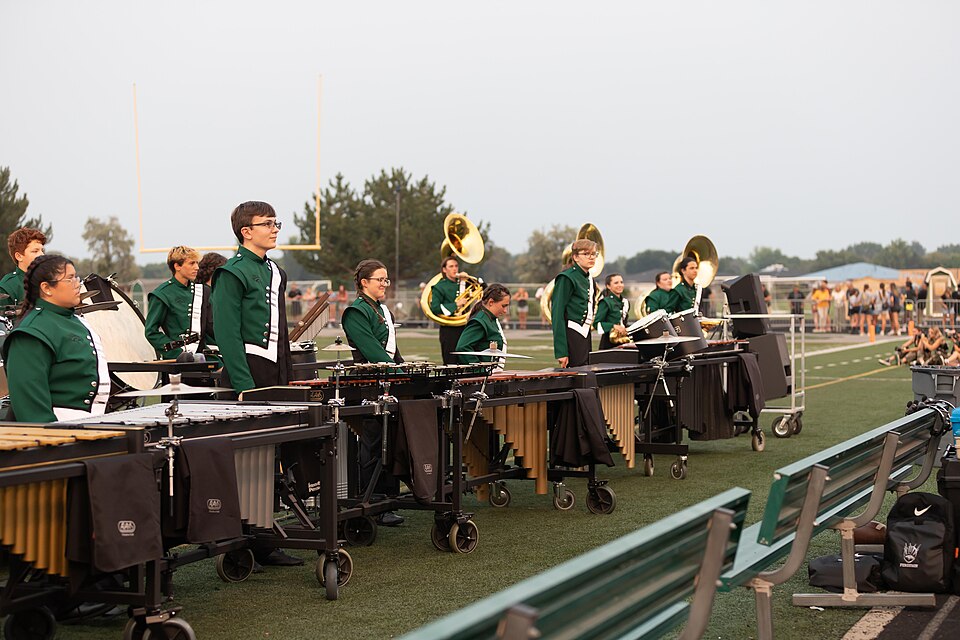File:Marching Band Mallet Percussion.jpg