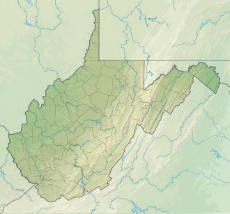 Location of the lake in West Virginia.